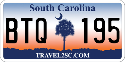 SC license plate BTQ195