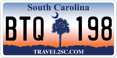 SC license plate BTQ198