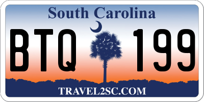SC license plate BTQ199