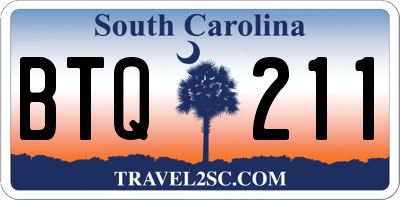 SC license plate BTQ211