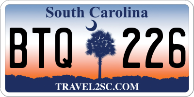 SC license plate BTQ226