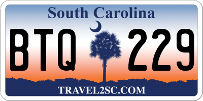 SC license plate BTQ229