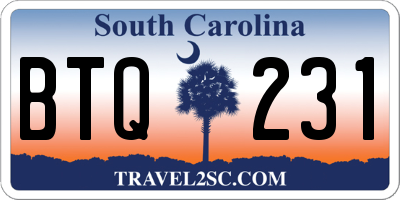 SC license plate BTQ231