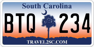 SC license plate BTQ234