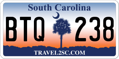 SC license plate BTQ238