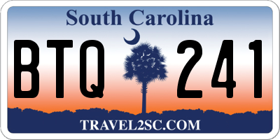 SC license plate BTQ241
