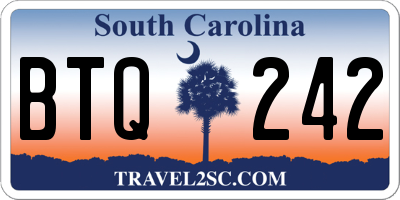 SC license plate BTQ242