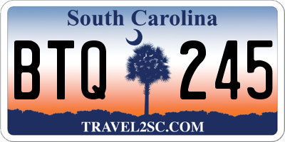 SC license plate BTQ245