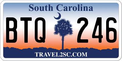 SC license plate BTQ246