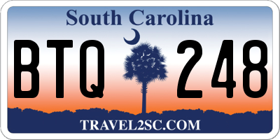 SC license plate BTQ248