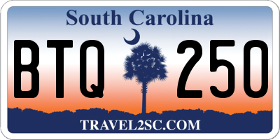 SC license plate BTQ250