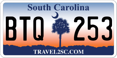 SC license plate BTQ253