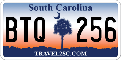 SC license plate BTQ256