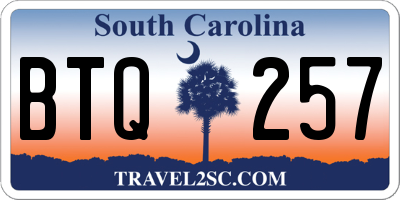 SC license plate BTQ257