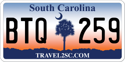 SC license plate BTQ259