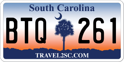 SC license plate BTQ261