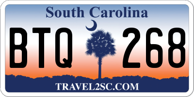 SC license plate BTQ268