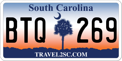 SC license plate BTQ269