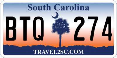 SC license plate BTQ274