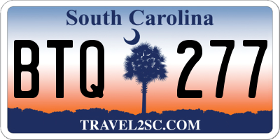 SC license plate BTQ277