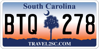 SC license plate BTQ278
