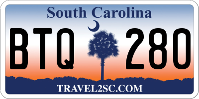 SC license plate BTQ280