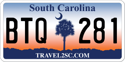 SC license plate BTQ281