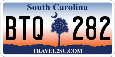 SC license plate BTQ282