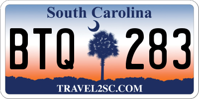 SC license plate BTQ283
