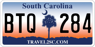 SC license plate BTQ284