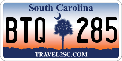 SC license plate BTQ285