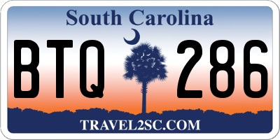 SC license plate BTQ286