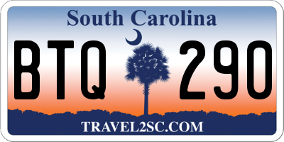 SC license plate BTQ290