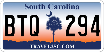 SC license plate BTQ294