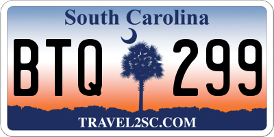 SC license plate BTQ299