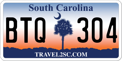 SC license plate BTQ304