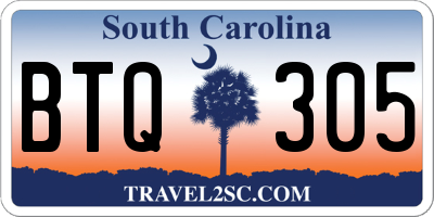 SC license plate BTQ305