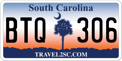 SC license plate BTQ306