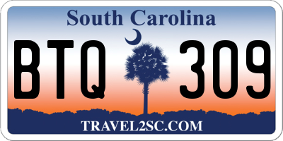SC license plate BTQ309