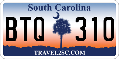 SC license plate BTQ310