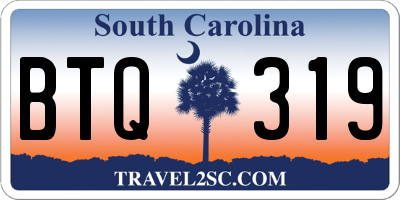 SC license plate BTQ319