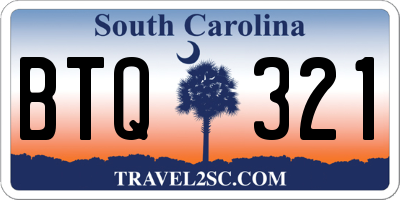 SC license plate BTQ321