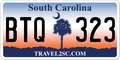 SC license plate BTQ323