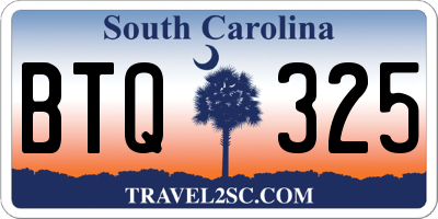 SC license plate BTQ325