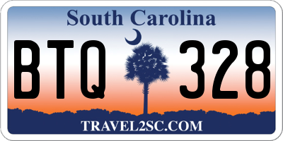 SC license plate BTQ328