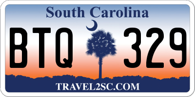 SC license plate BTQ329