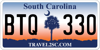 SC license plate BTQ330