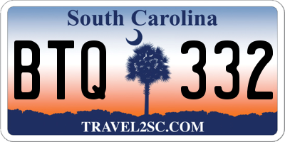 SC license plate BTQ332
