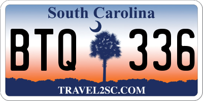SC license plate BTQ336