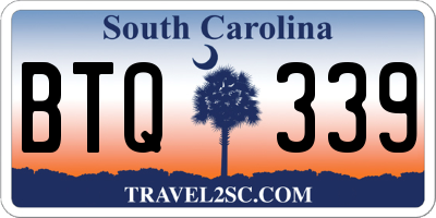 SC license plate BTQ339